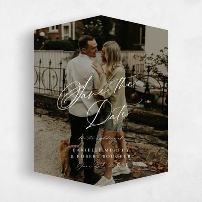 White Diamond Wedding Save the Date - Ingrid Photo
