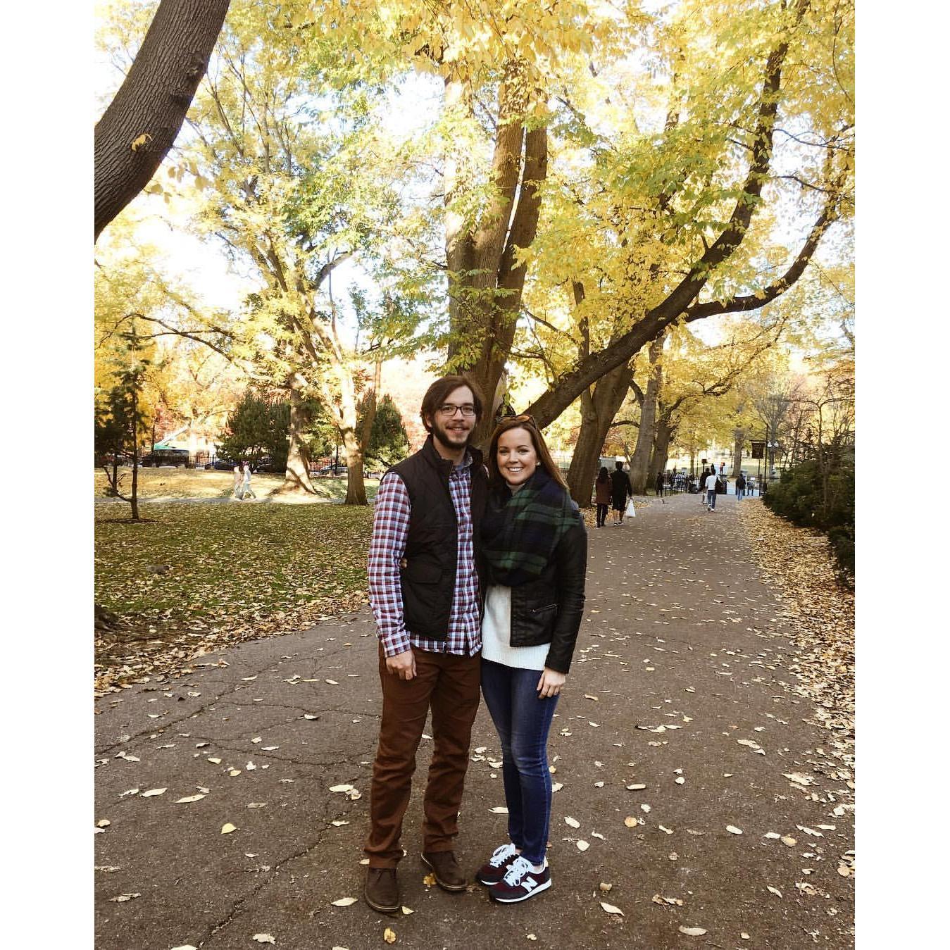 Nothing like Boston in the fall together! November 2016