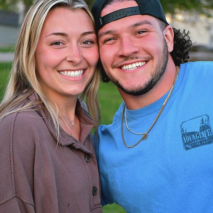 Our very first photo together. A random person stopped us at Tulip time and asked to take it.