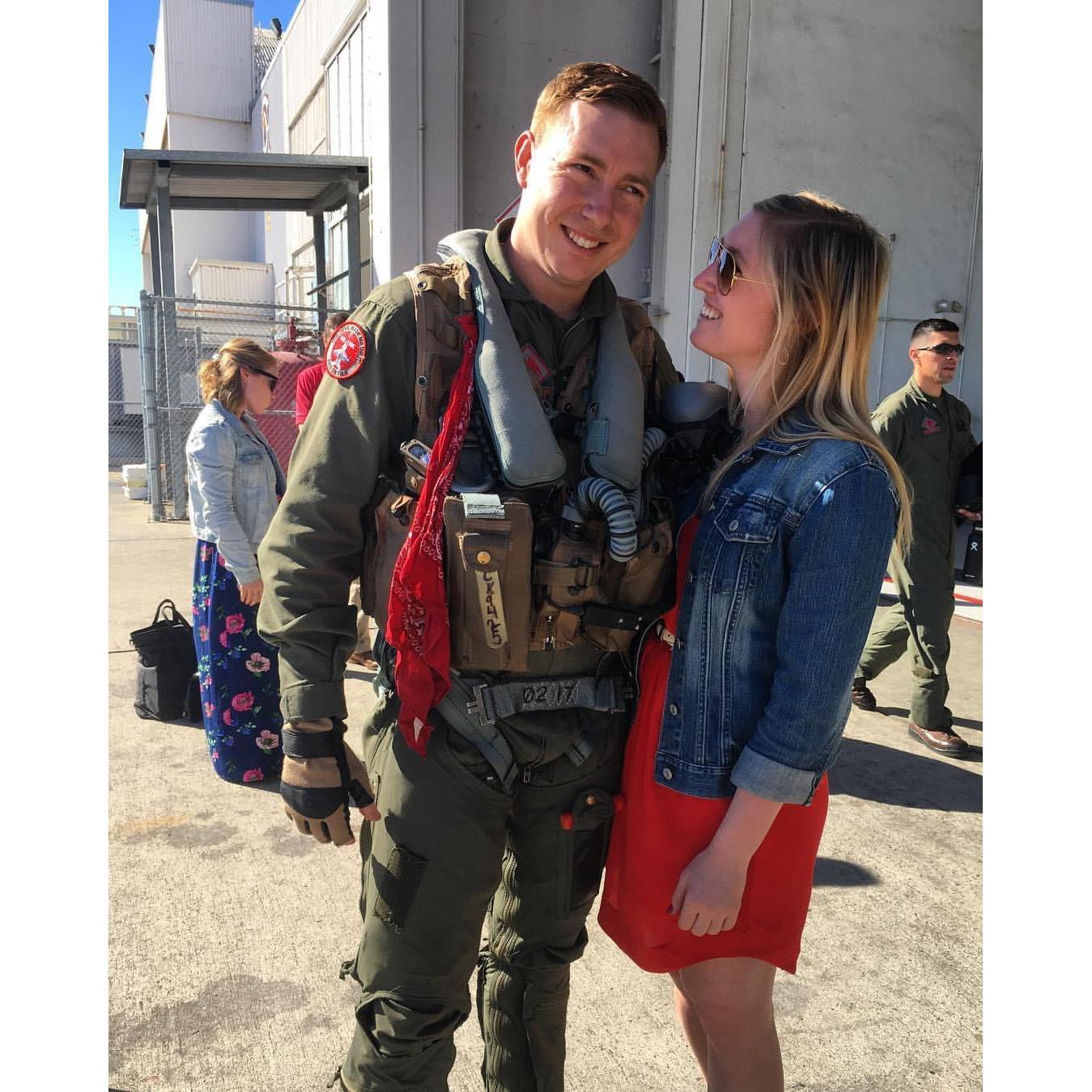 A bittersweet day, saying goodbye for a 6+ month deployment to Japan.