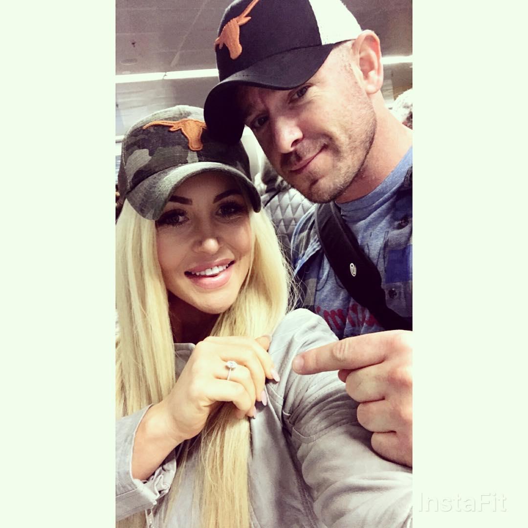 Happily on our way home from Iceland - engaged!