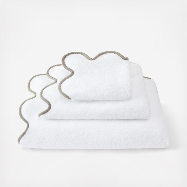 Kassatex Chairish Scallop Washcloth - Thumbnail 2