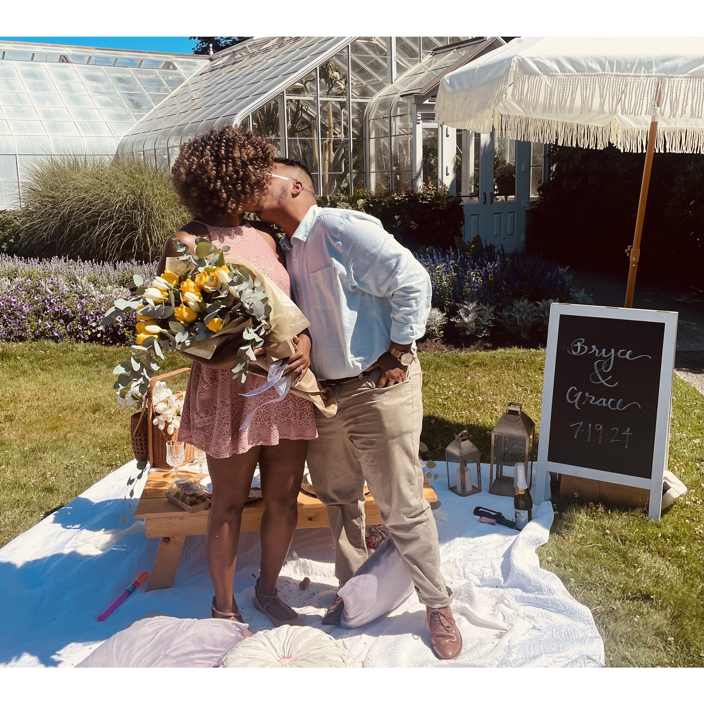 The proposal! Volunteer park conservatory, Seattle, WA