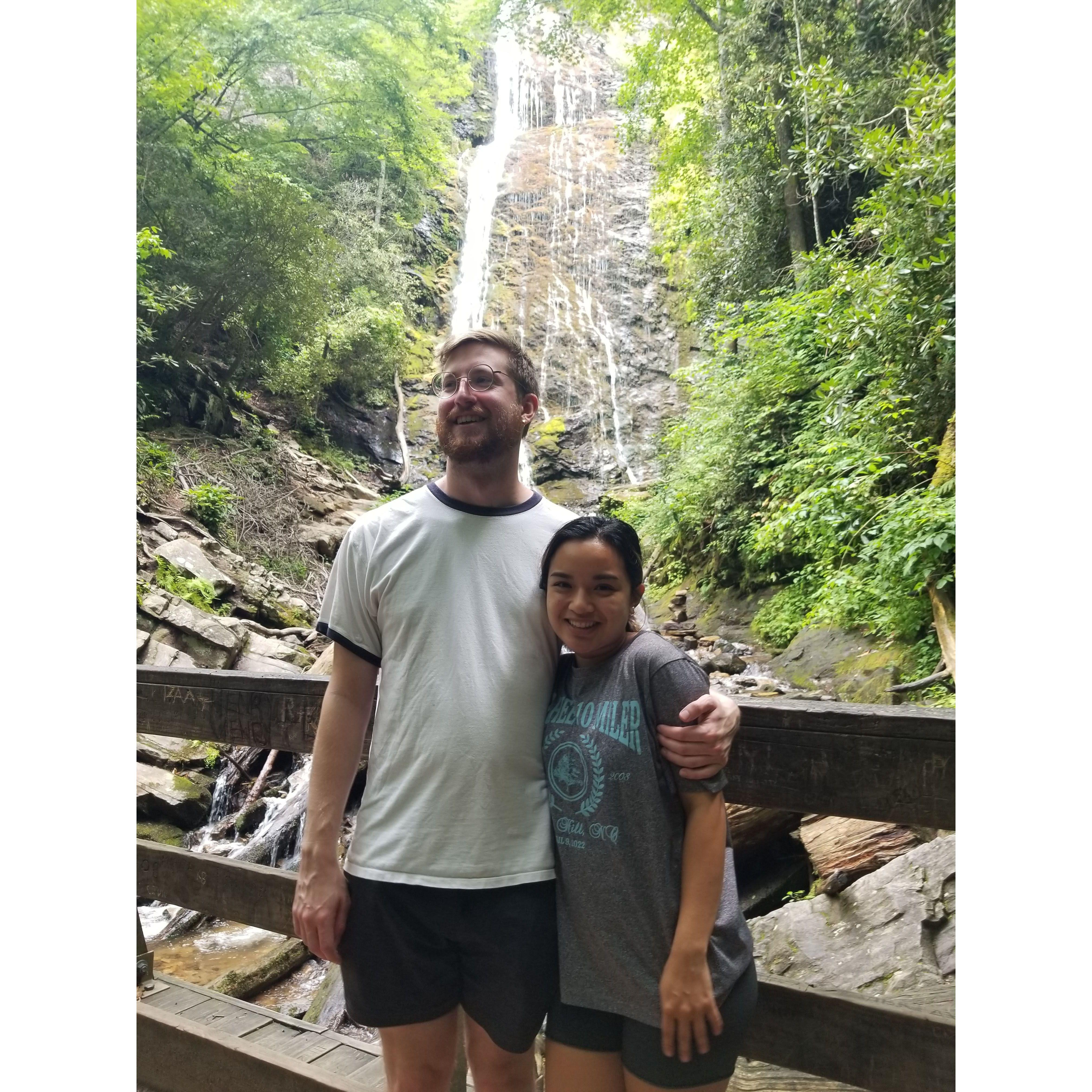 Quick stop at Mingo Falls on our 2nd annual Western NC road trip
