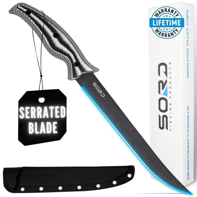 SORD Fillet Knife - 5-9" Filet Knives For Fish - Razor Sharp Boning Knife - Saltwater and Freshwater Fishing - Includes Kydex Sheath - Full Tang Blades | G10 Non Slip Grip | Corrosion Resistant