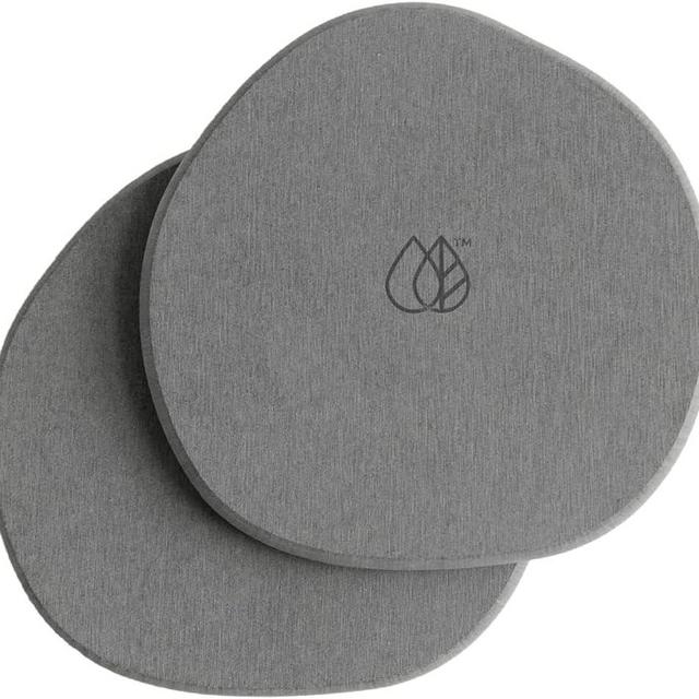 Dorai Home Plant Saucer – Dries Instantly and Prevents Moisture Buildup – Keep Your Counters and Floors Clean and Dry – Functional Design Created for The Modern Home – Small 2pk – Slate