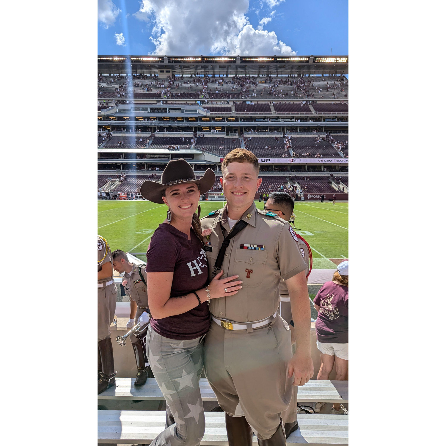Mizzou Aggie Game. This is the game Madison got to meet Bradley's grandparents because they're from Missouri