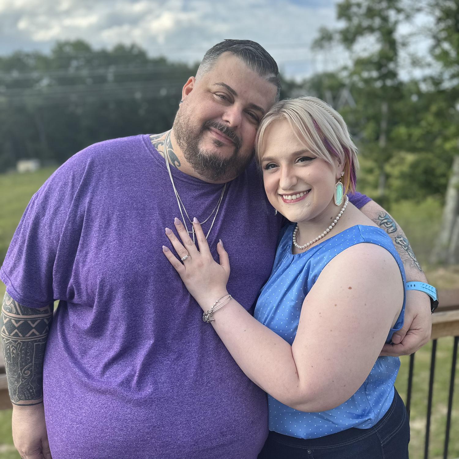 This was the official photo we sent to family on July 4th showing that we were engaged!