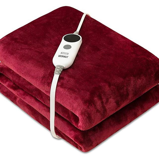 Heated Blanket Electric Throw with Double-Layer Flannel, 6 Heating Levels, 3 Hours Auto-Off, Fast Heat & ETL Certification, Home Office Use & Machine Washable, 50x60 inches