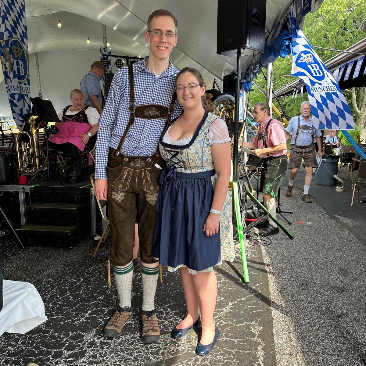 Playing with the band at Oktoberfest