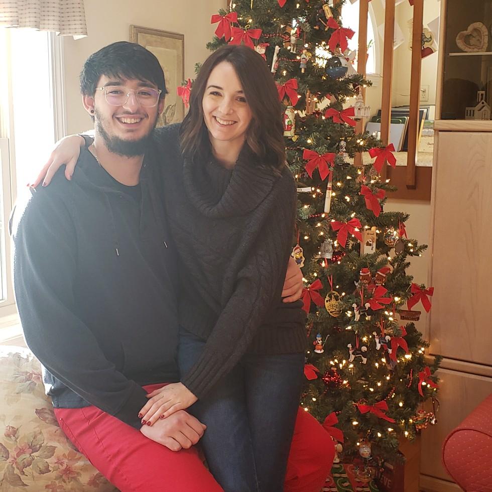 Our first Christmas together (in person)! When I flew home for Christmas 2018, we had only been dating for two weeks.