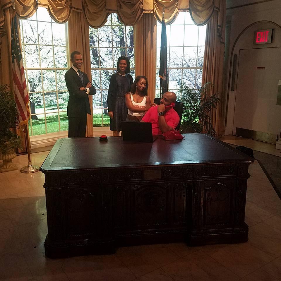 The new President and First Lady making moves #MadameTussaudsNYC