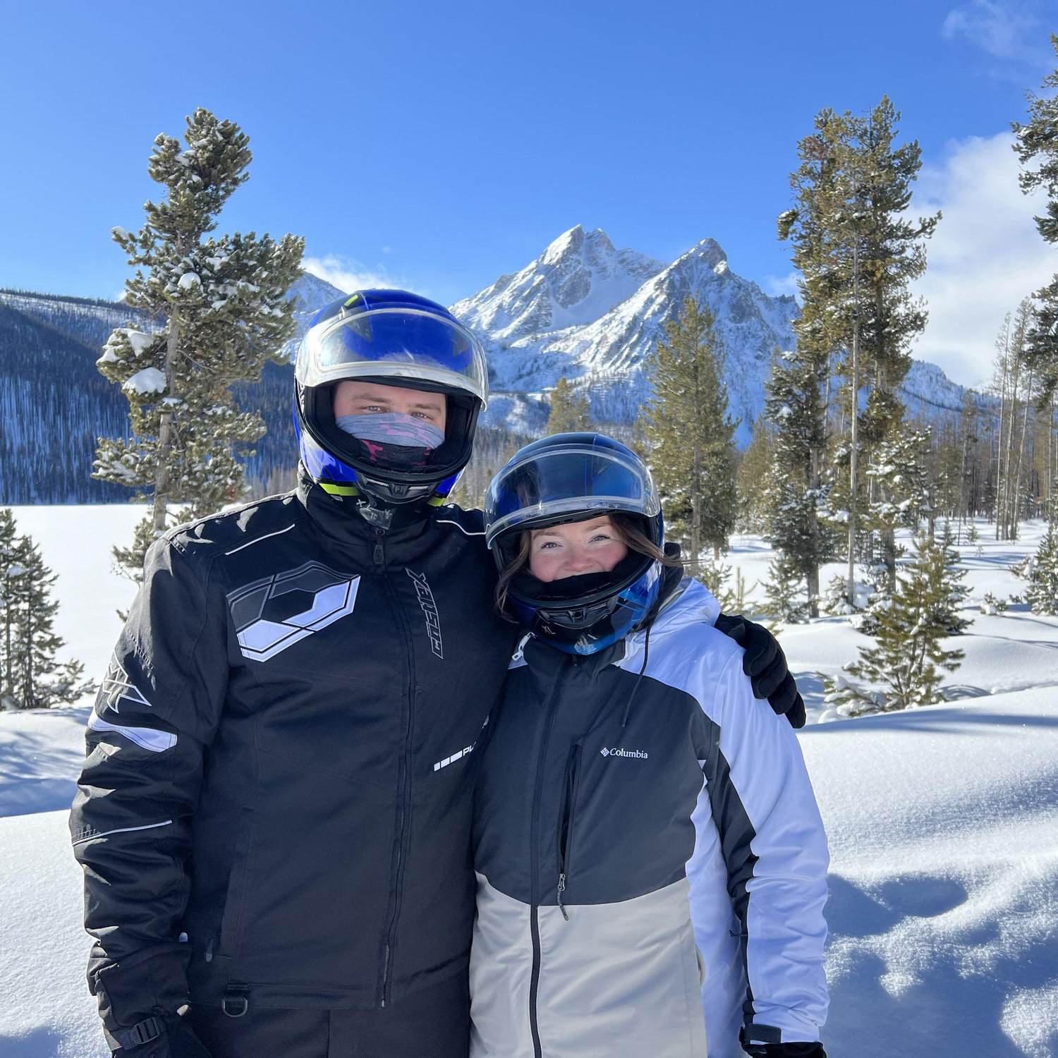 Snowmobiling in the mountains of Sun Valley, ID!