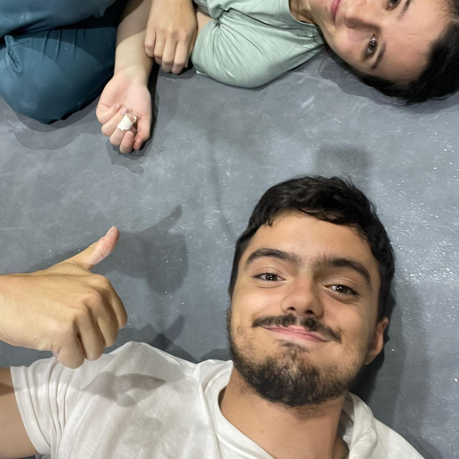 Zach introduced Jasmine to rock climbing