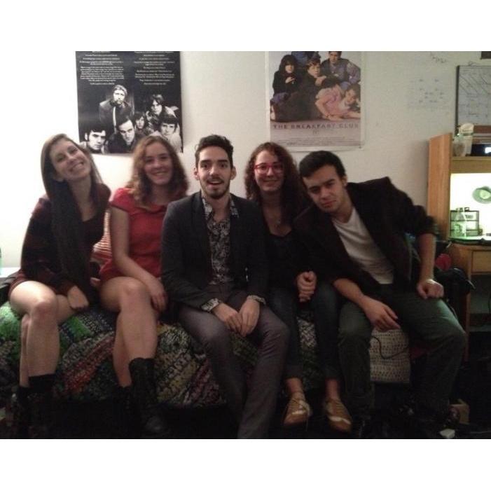 Probably the first real picture of us together, taken in 2013; featuring our good friends Katelyn, Sam, and Ange