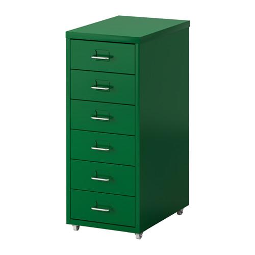 HELMER	Drawer unit on casters, green