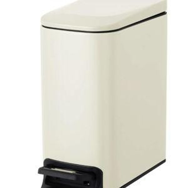 Cesun Small Bathroom Trash Can with Lid Soft Close, Step Pedal, 6 Liter / 1.6 Gallon Stainless Steel Garbage Can with Removable Inner Bucket, Anti-Fingerprint Finish (Creamy White)