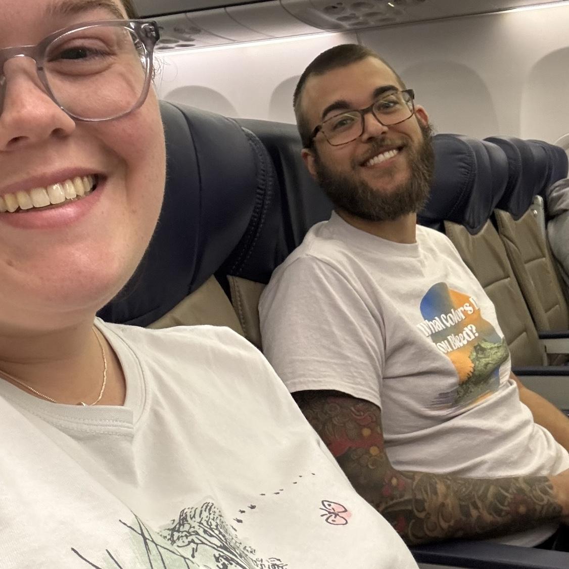 On the plane to San Antonio!!!