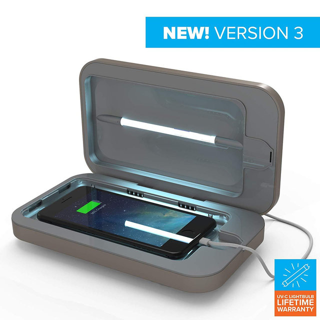 PhoneSoap 3.0 UV Sanitizer and Universal Phone Charger (Light Gold 3.0, Single)