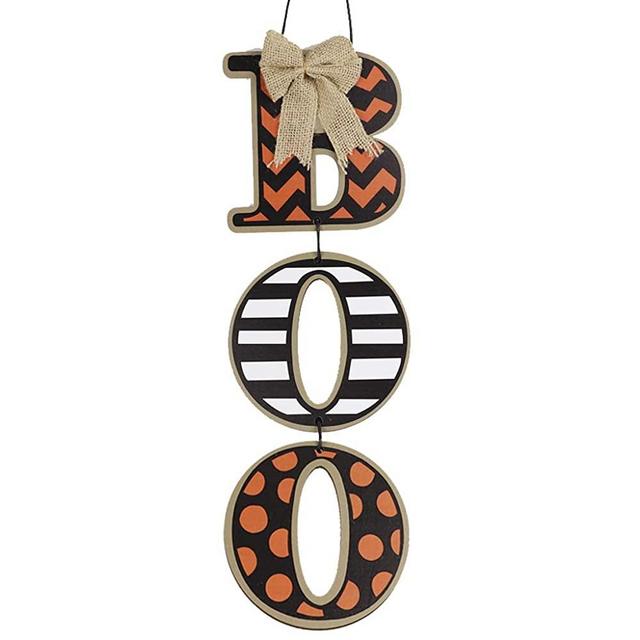 LaZimnInc Halloween Decoration Boo Wall Sign, Halloween Door Sign, Walls Hanging Decor, Halloween Festivities