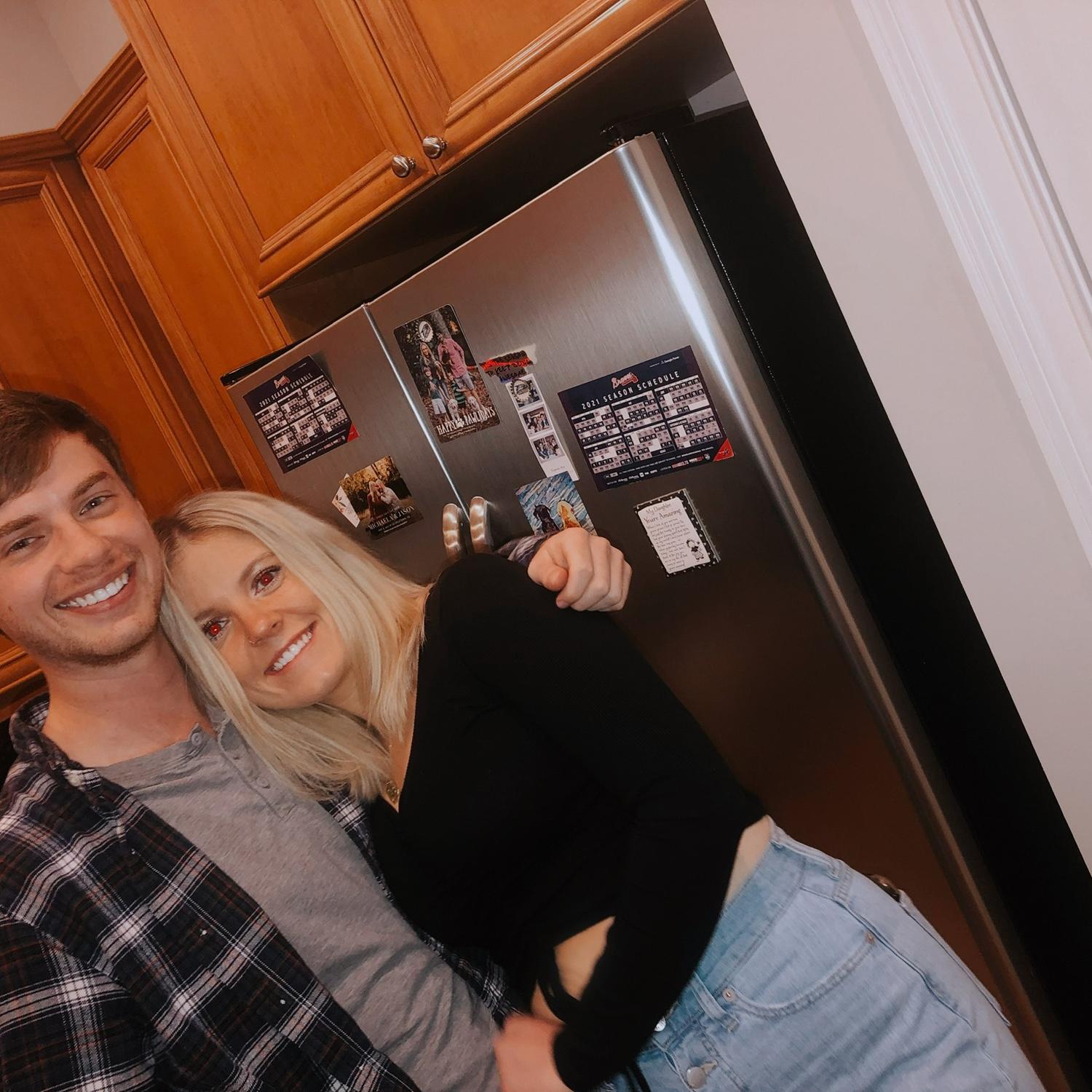 Brenna and Dylan’s first official photo together in April 2021.