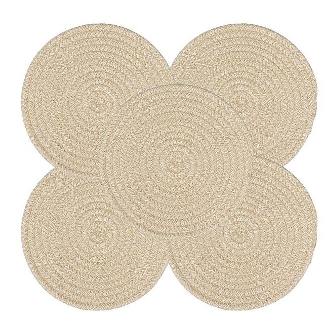 Trivets Set Pot Holders Set Coasters for Countertops Hot Mats Hot Pads 8 Inch Cotton Potholders for Kitchen Ideal for Hot Dishes, Pots, Pans, Teapots, Bowl and Plates 5 pcs Oatmeal