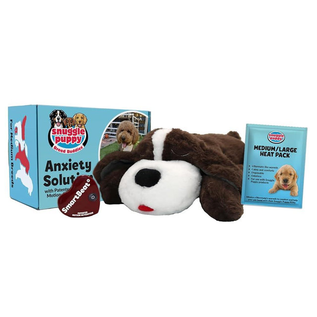 Original Snuggle Puppy Toys - Heartbeat Puppy for Dogs - Pet Anxiety Relief and Calming Aid - Comfort Dog Toys for Behavioral Training