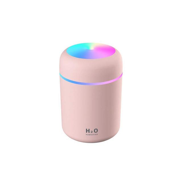 Colorful Cool Mini Humidifier, Essential Oil Diffuser, Aroma Essential USB Personal Desktop Humidifier for Car, Office Room, Bedroom etc,2 Adjustable Mist Modes (Pink)