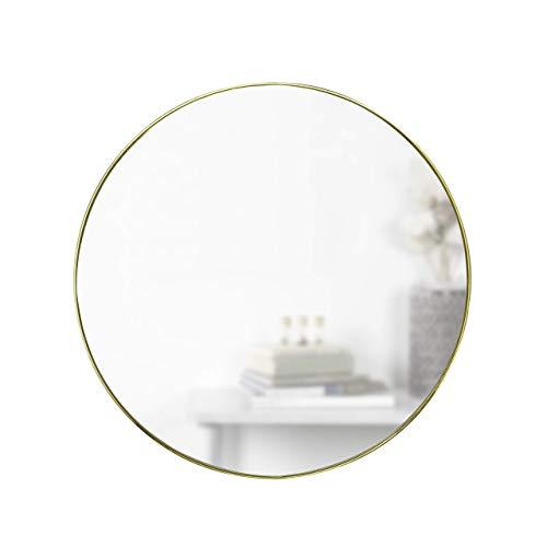 Umbra, Brass Hubba 34 Inch Round Entryways, Bathrooms, Living Rooms and More, Doubles as Wall Art, 34-Inch Circle Mirror, Finish