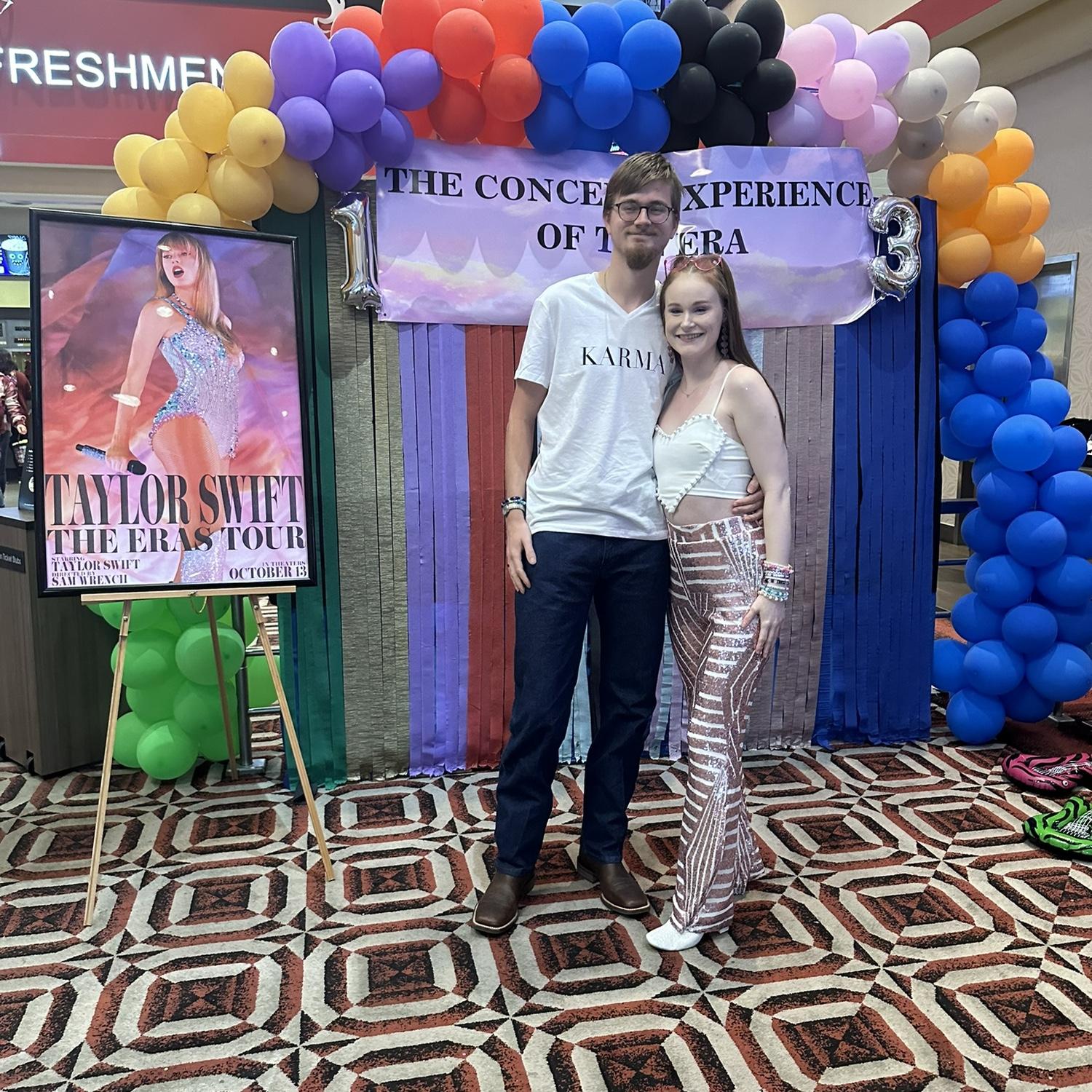 Ashley dragged Noah to the Era's Tour movie :)