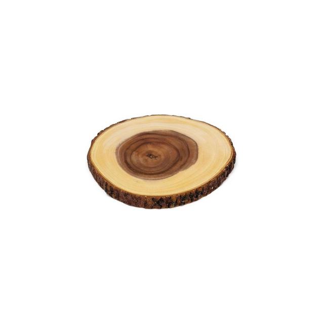 Lipper International 9.5" x 9" Acacia Bark Serving Platter