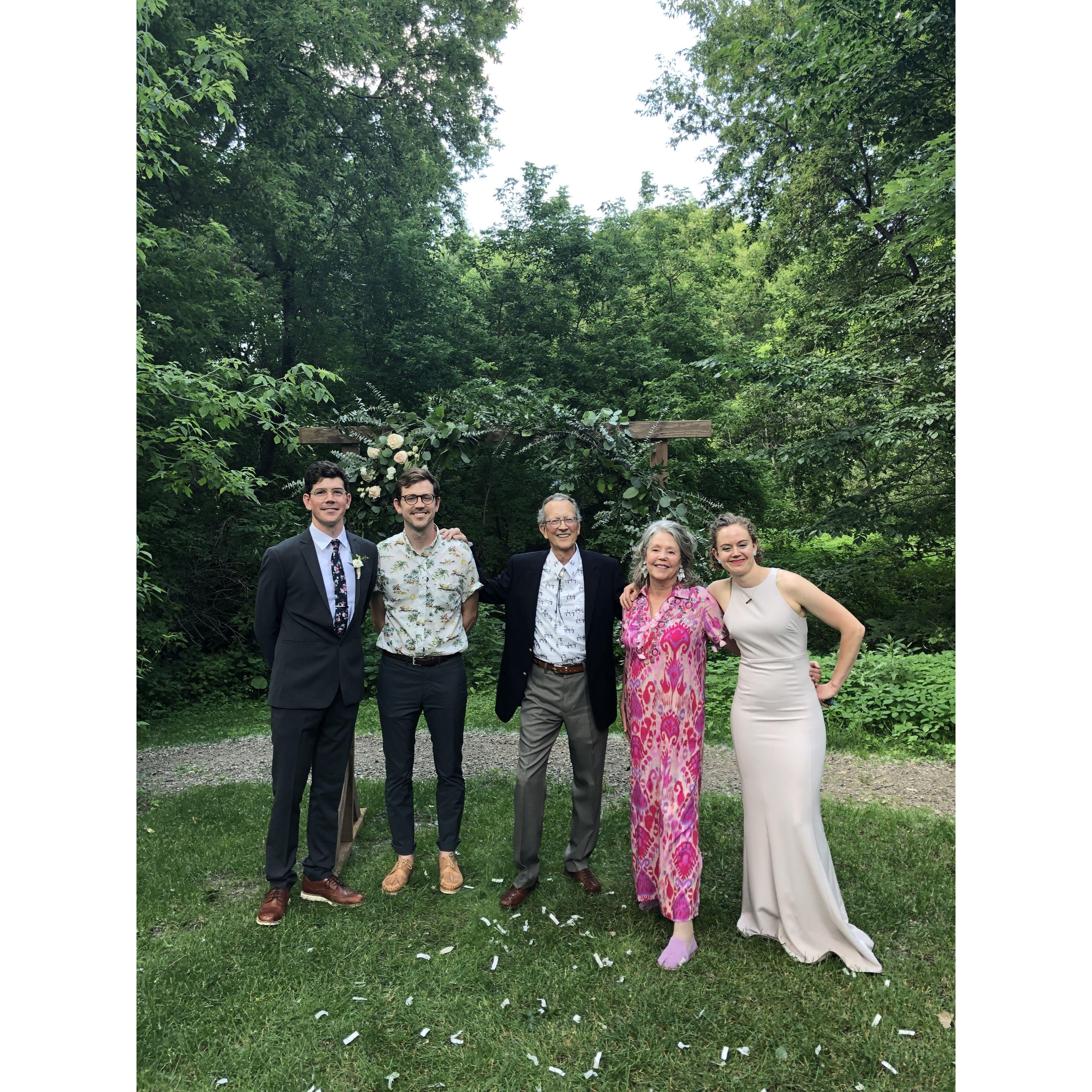Jimmy with his family: brother Sam, father Bill (or "Shoey"), mother Annie, sister Mary