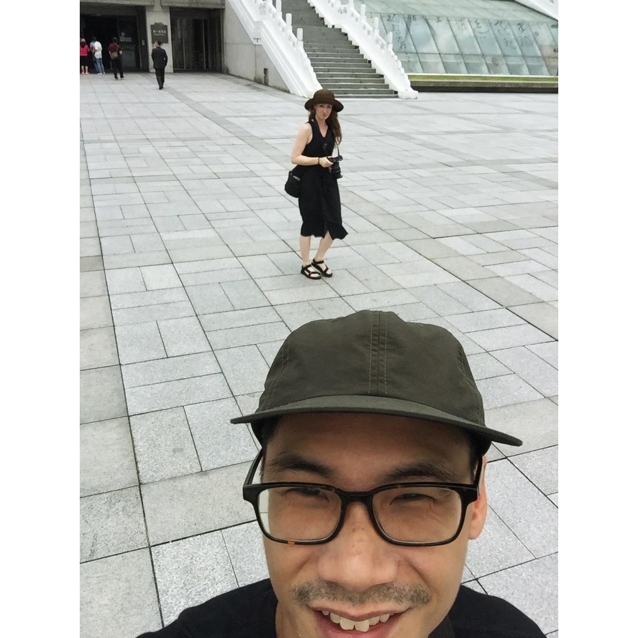 Henry likes to catch Michele off guard at the National Palace Museum in Taiwan.
