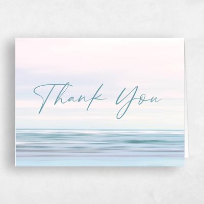 Teal, Blue Wedding Thank You - Dacosta Landscape