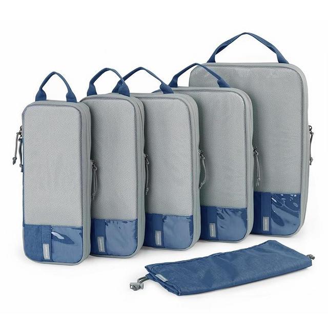 Compression Packing Cubes for Suitcases, BAGSMART 6 Set/4 Set/2 Set Travel Essentials for Travel Organizer Cubes, Lightweight Luggage Suitcase Organizer Bags, Packing Organizers as Travel Accessories
