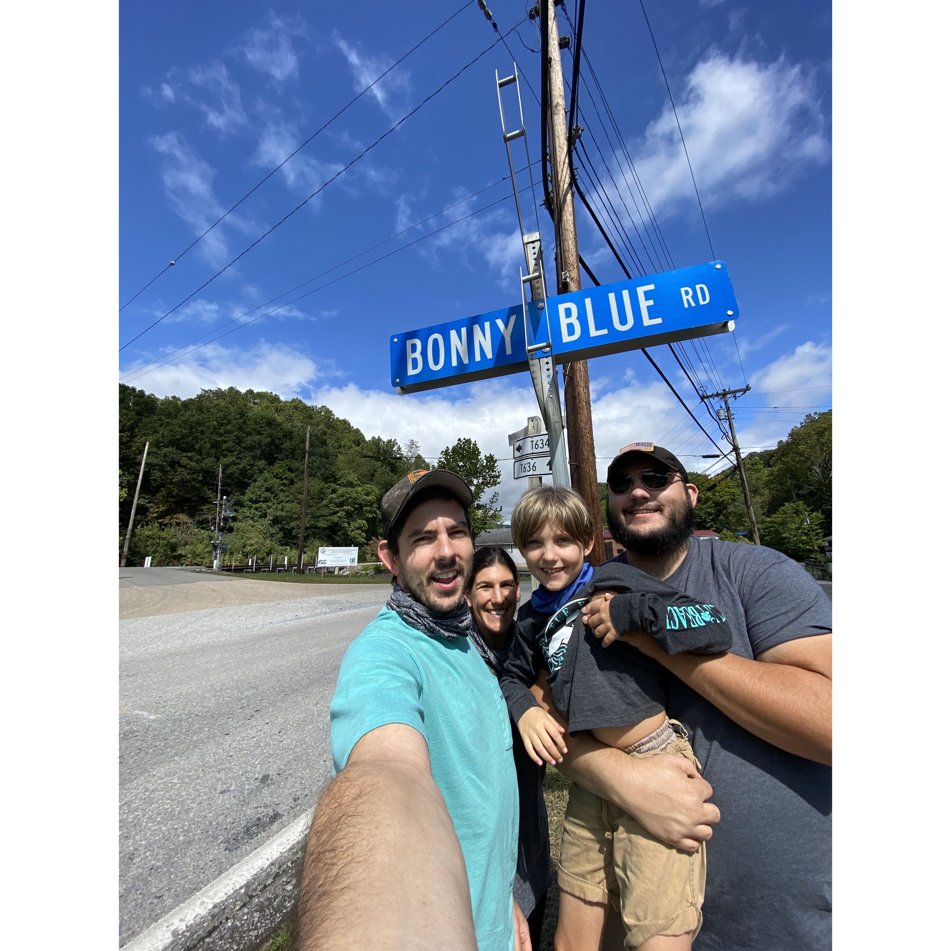 Becca surprised Paul for their 2 year anniversary with a family-roots trip to Bonnie Blue Virginia.  Uncle Phil was essential as part of the surprise