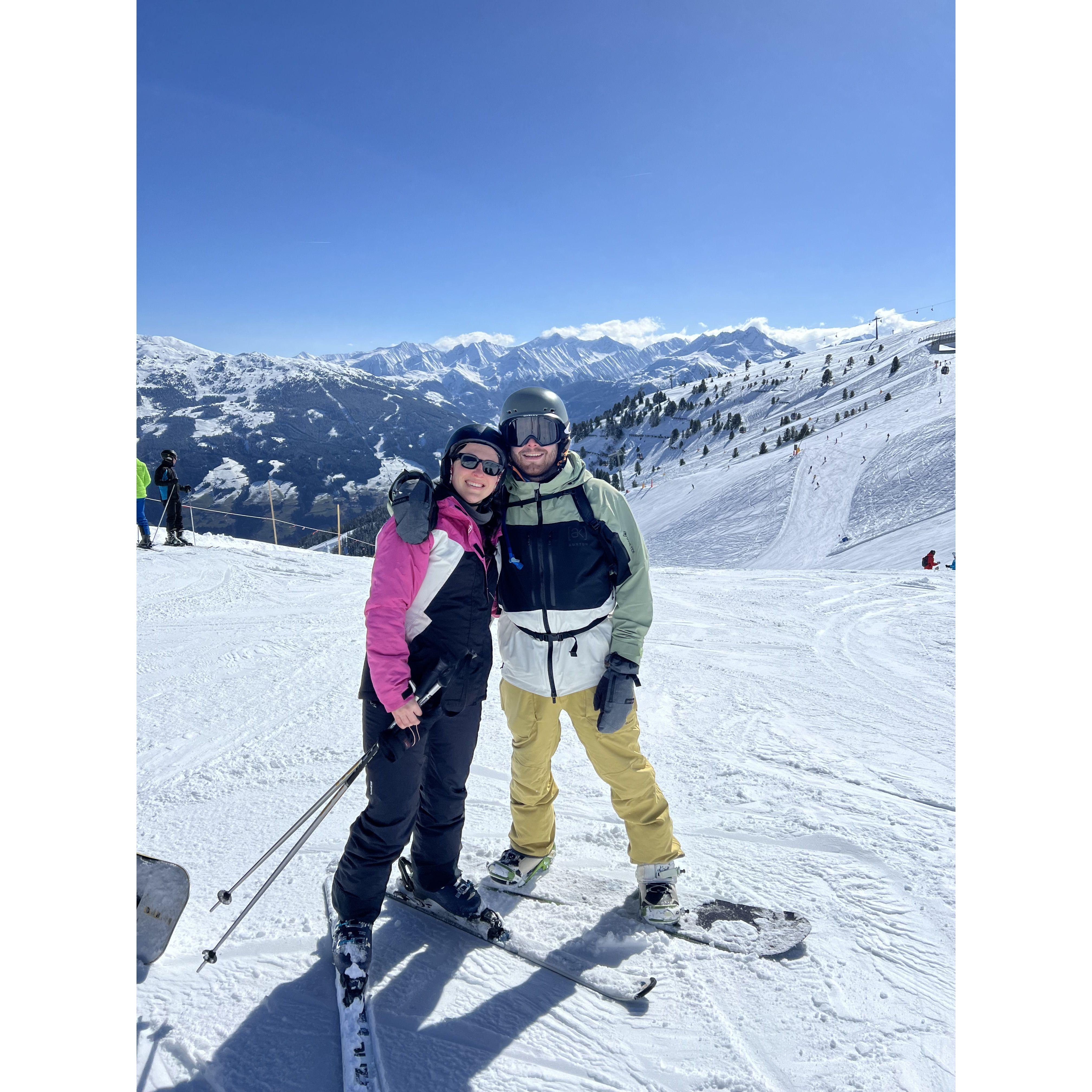 My second time skiing ever in the Austrian Alps