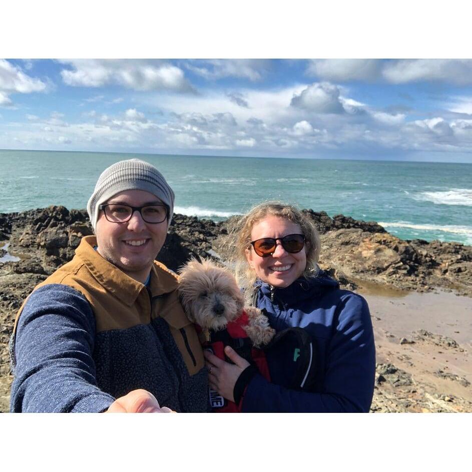 Mendocino, CA with Indy. February 2019.