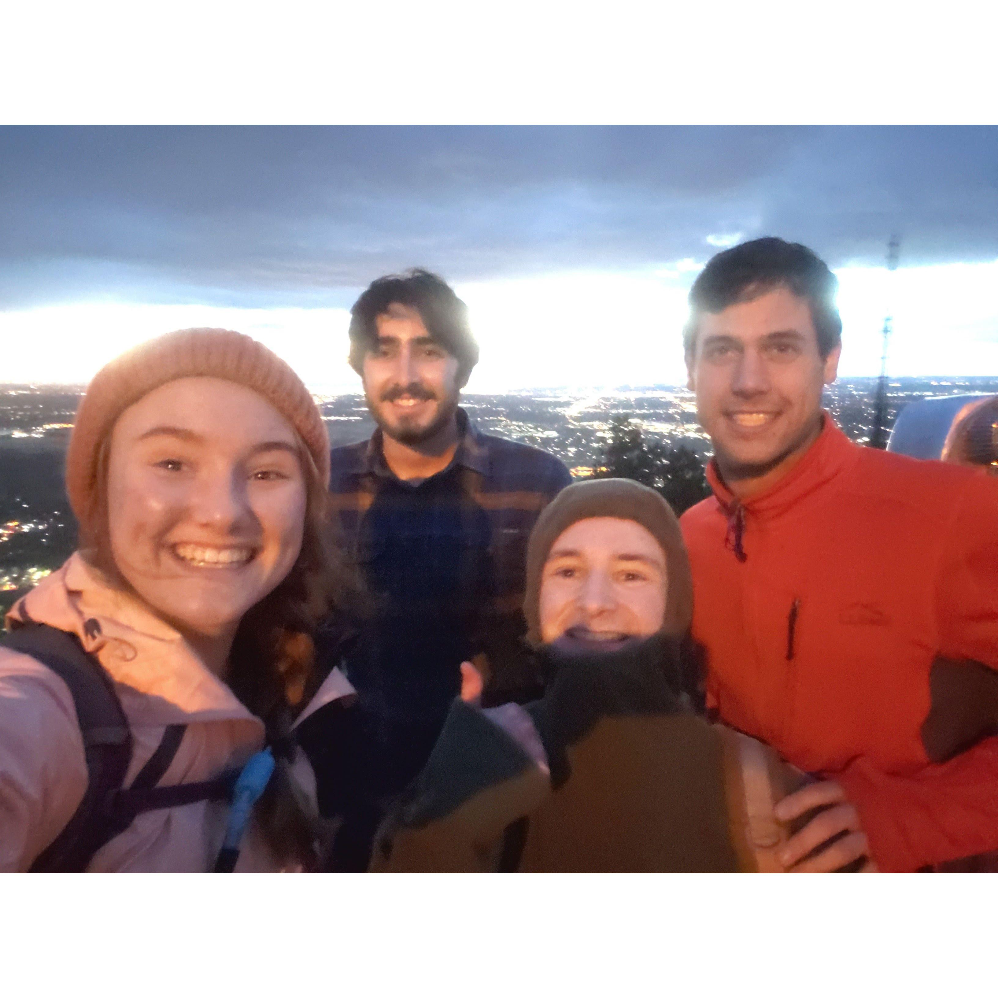 Somewhat of a fail of a sunrise hike, but our first photo together!