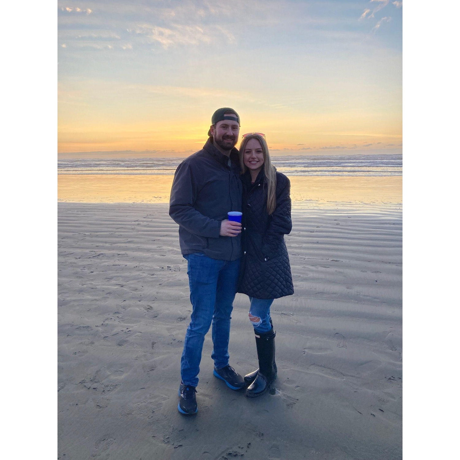 Our first trip together to Ocean Shores.