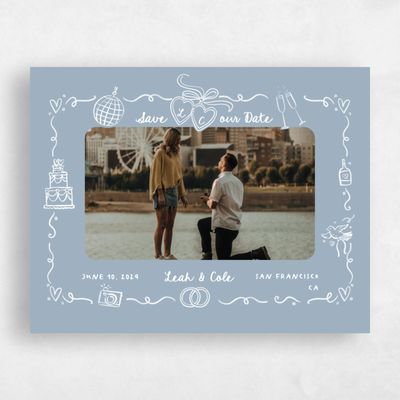 Powder Blue Wedding Save the Date - Gilda Photo