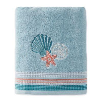 Seaside Harbor Bath Towel in Blue