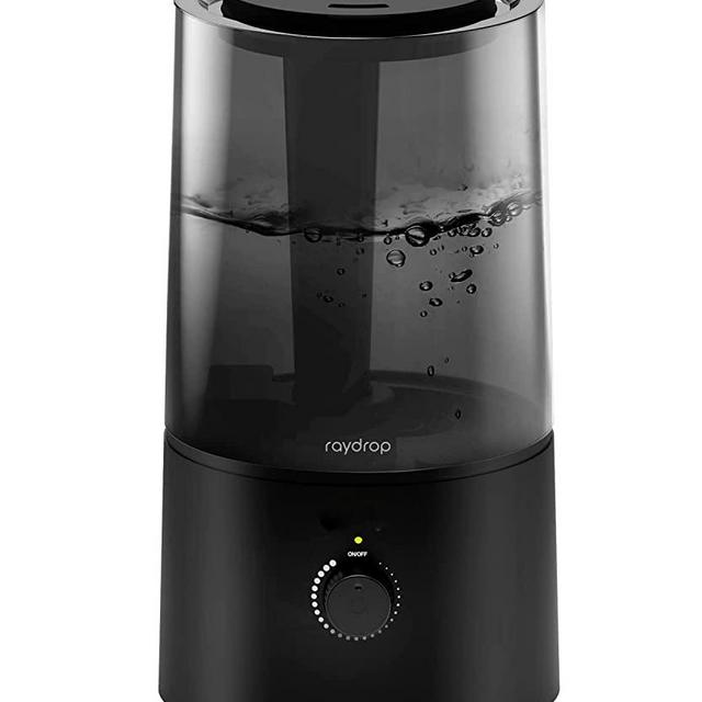raydrop Humidifiers for Bedroom, 4L Air Humidifiers for Large Room, Ultrasonic Cool Mist Humidifiers for Baby, Plant, 30H Work Time, Auto Shut-Off (Black)