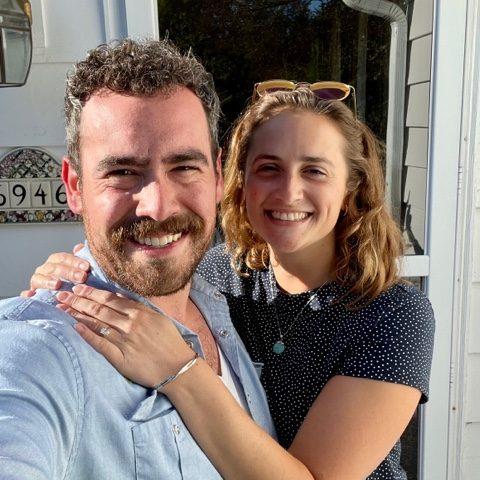 On 9/24/21 we got the keys to our new house, popped a bottle of champagne, and Jack got down on one knee.