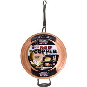 As Seen on TV Red Copper All- Purpose Ceramic Pan, 12 in - Walmart.com