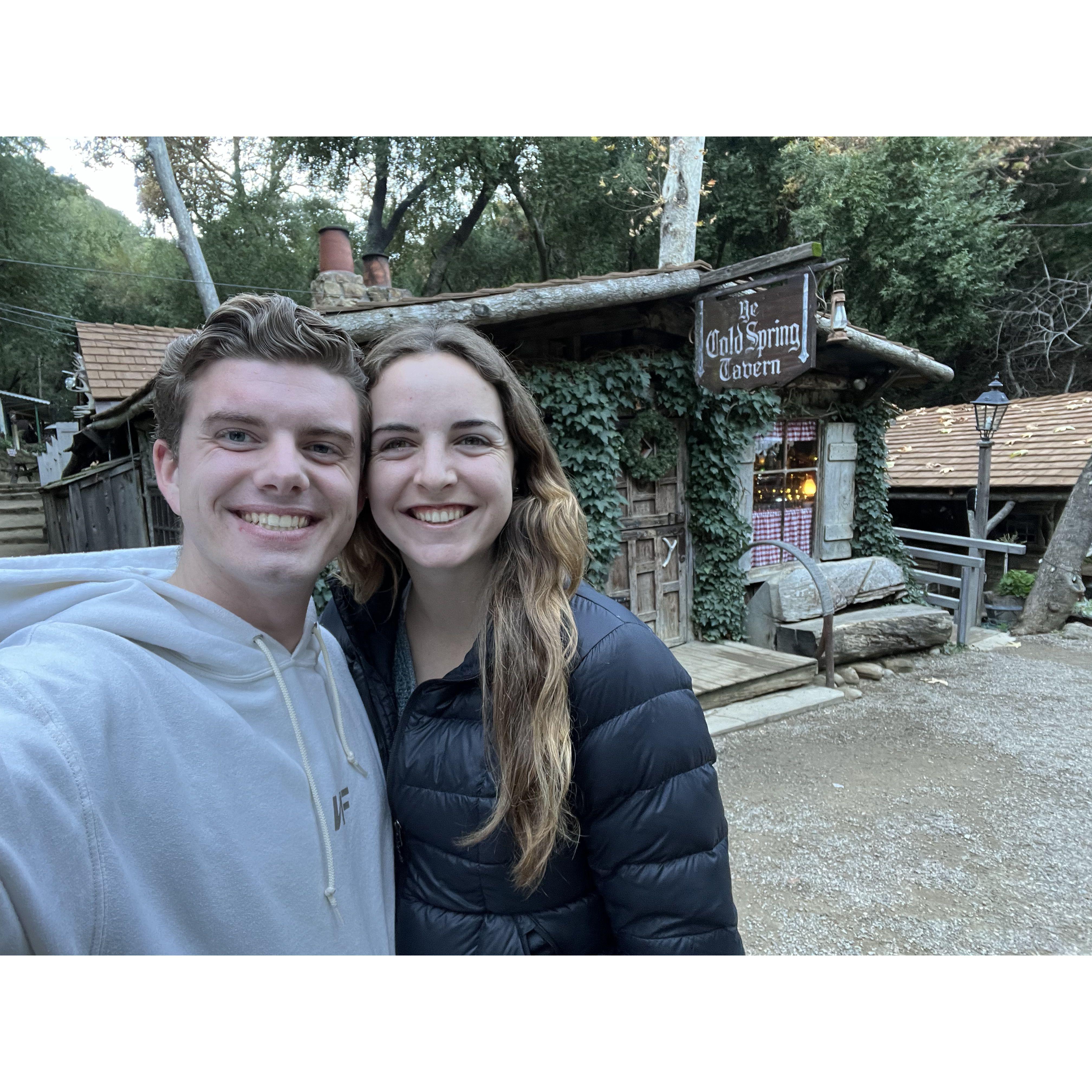 December 28, 2023 six month count down until "I do". Long drive along the 101 and lunch at Cold Springs Tavern.