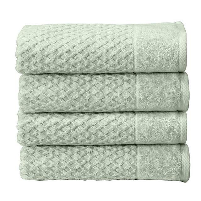 100% Cotton Quick-Dry Bath Towel Set (30 x 52 inches) Highly Absorbent, Textured Luxury Bath Towels. Grayson Collection (Set of 4, Pale Green)