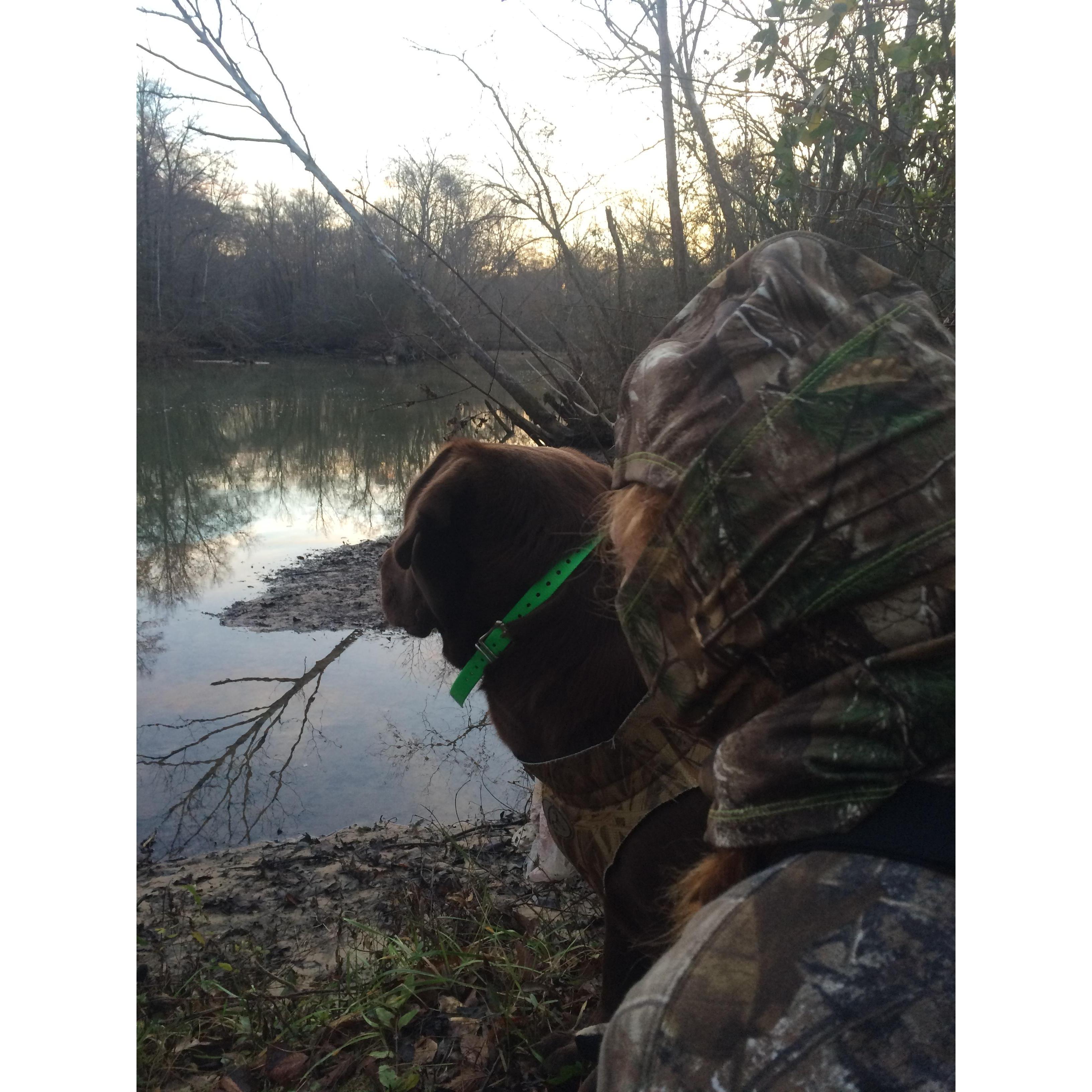 Erin's first duck hunt.