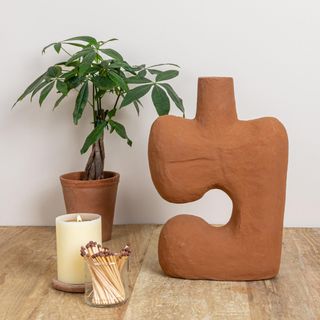 Modern Abstract Paper Mache Vase