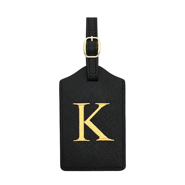 Luggage Tag PU Leather for Suitcase Baggage Handbag Travel Bag Label Suitcase Tag Suitcase Label Tag w. Name Card & Privacy Cover (K)